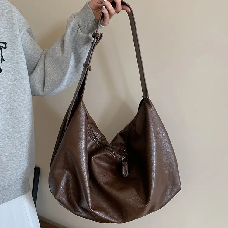 Weiche PU-Leder Damen Schultertaschen Große Kapazität Marken-Luxus Crossbody-Taschen Pendler-Handtaschen Trendige Damen-Handtasche