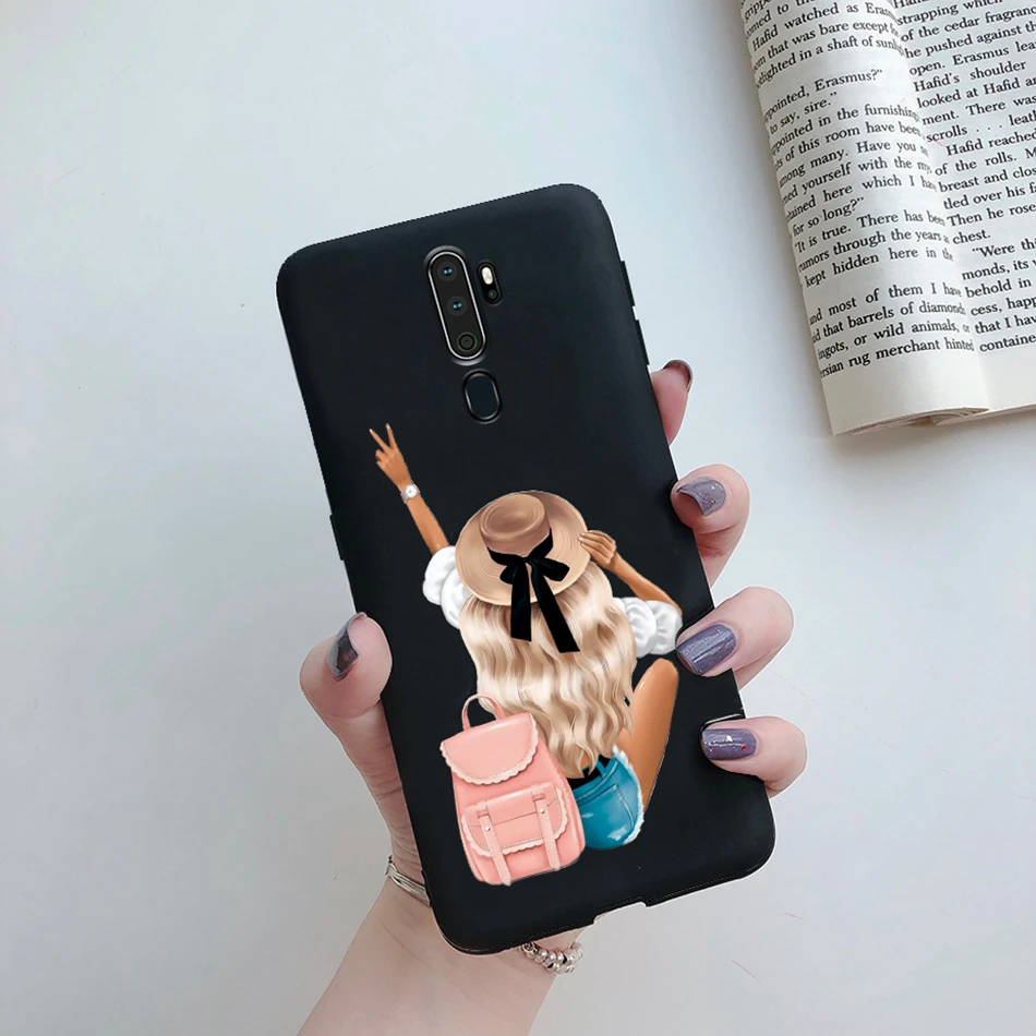 For OPPO A5 2020 Case For OPPO A9 2020 Fashion Phone Back Cover Soft Beauty Girl Silicone Case For OPPO A9 A5 A 5 A 9 2020 Funda cases for oppo cell phone