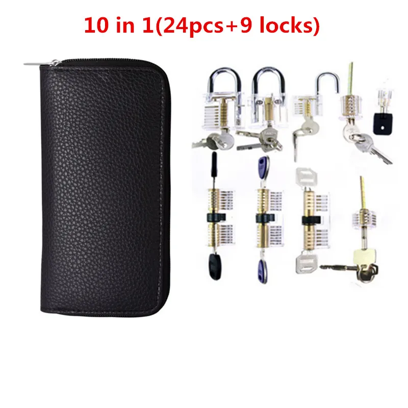 Locksmith Tools Lock Pick Tools Lock Pick Set 24PCS Transparent Practice Locks