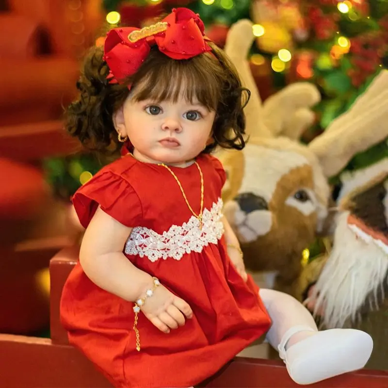 

60CM Finished Doll Tutti Girl Reborn Toddler Doll Hand Paint Princess Doll with Genesis Paint High Quality 3D skin Doll