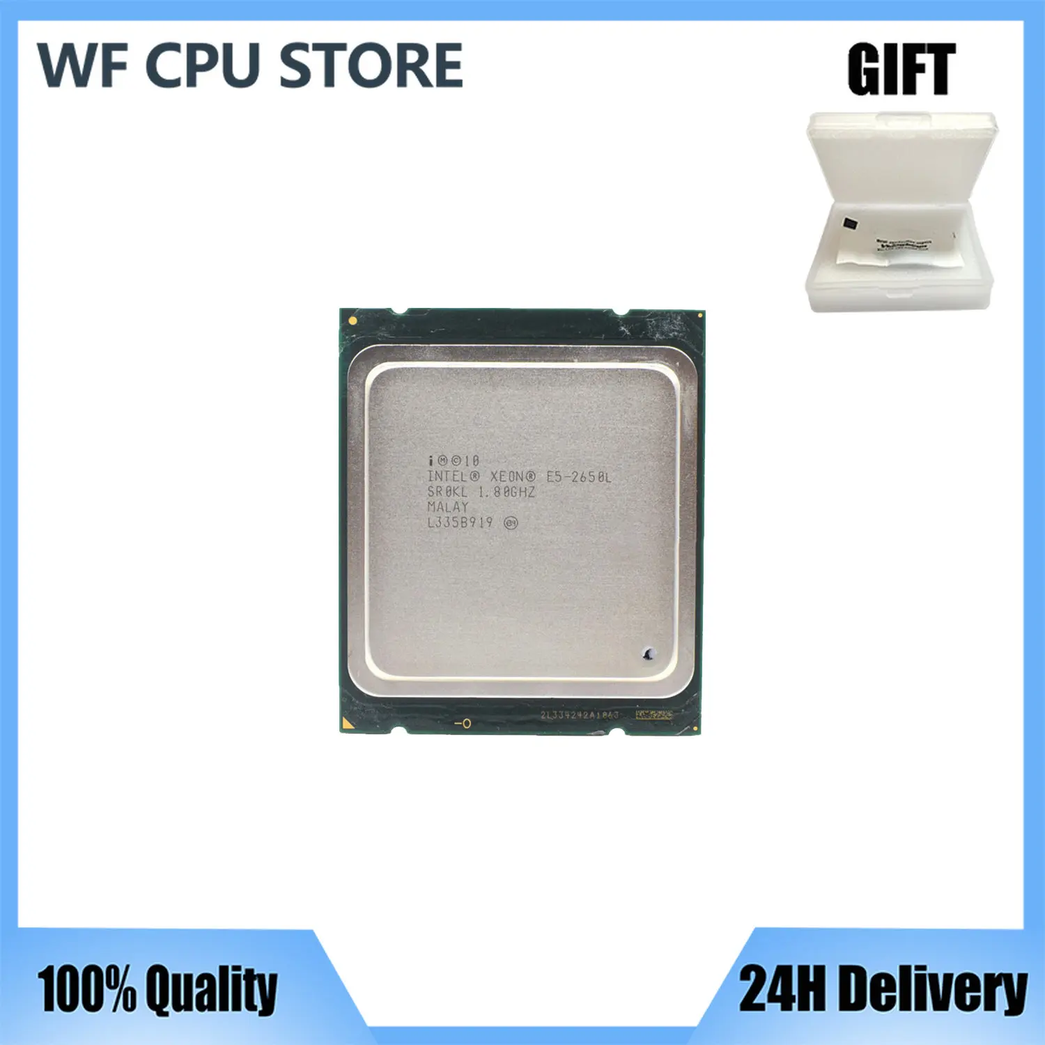 

Intel Xeon E5-2650L E5 2650L 1.8G/20M/8G/s SR0KL 70W LGA 2011 CPU Processor 8-Core working 100% Free Shipping