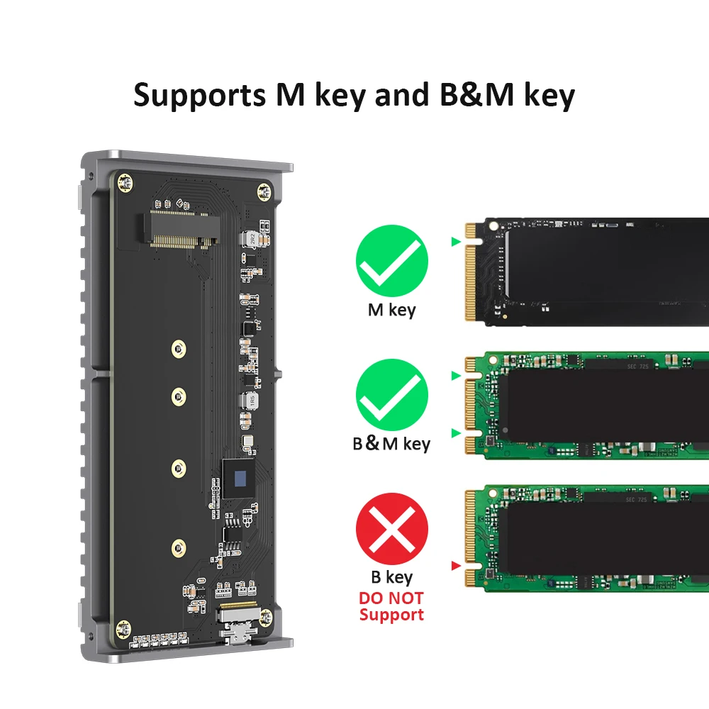 40Gbps USB4 M.2 NVMe SSD エンクロージャ Thunderbolt USB-C