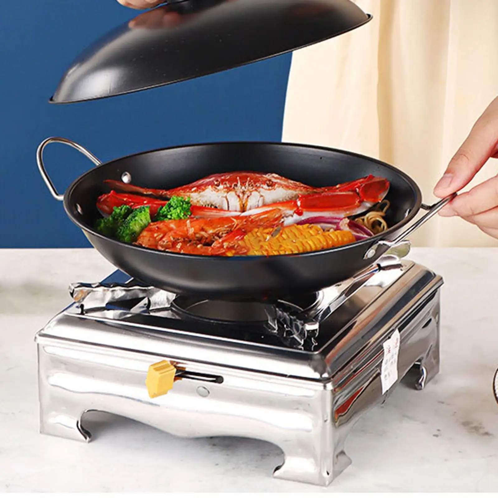 Alcohol Stove with Lid Lightweight Energy Saving for Backpacking Outdoor