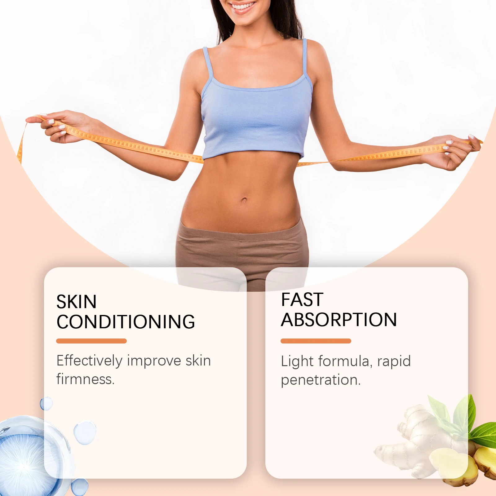 Ginger Perspiration Firming Cream Detoxify Health Fat Burning Lose Weight Sweat S-Shaped Hourglass Slim Sexy Strong Figure Cream