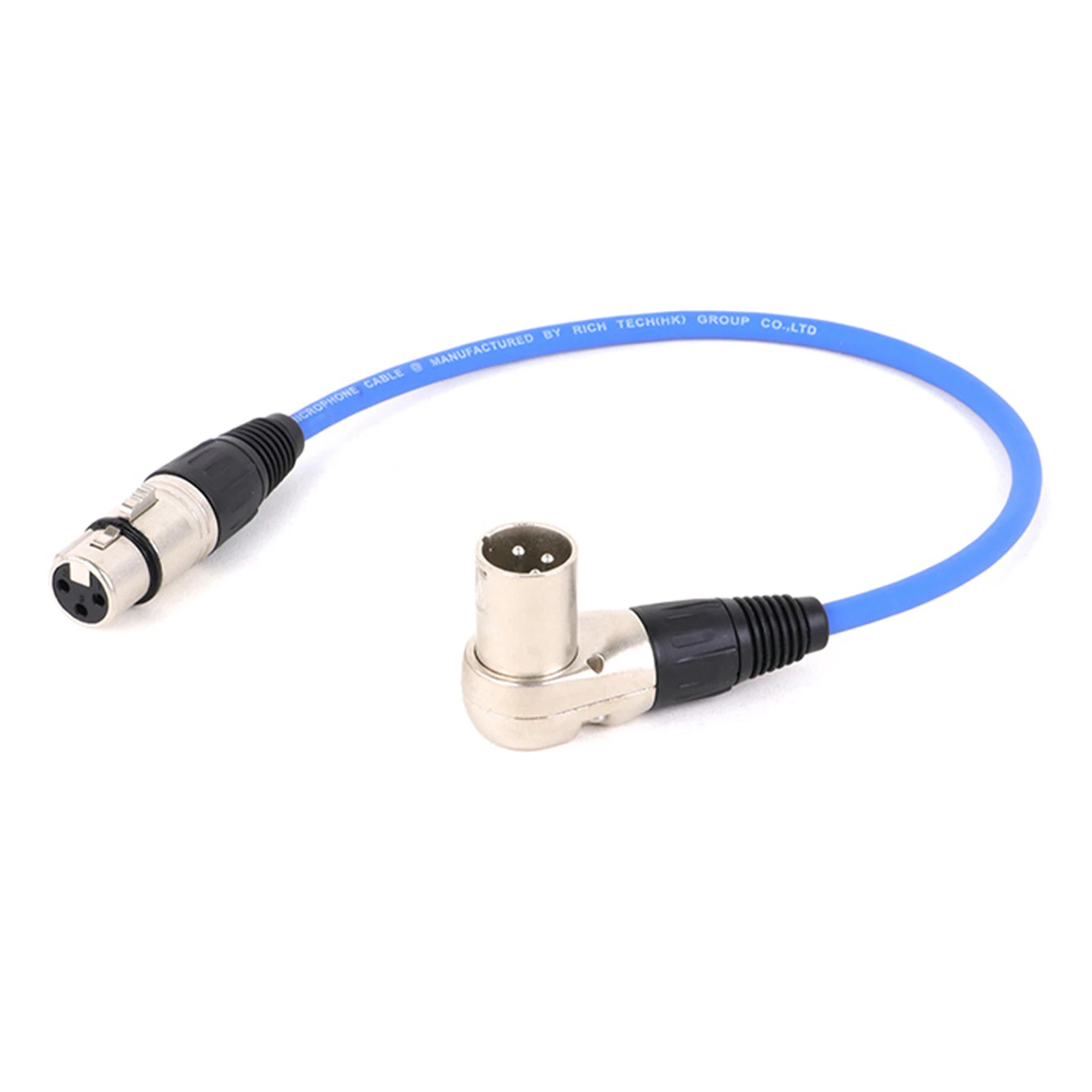 QIANRENON 90° hoek mini XLR soldeeradapter microfoon, goud gevoerd 3-pins XLR, voor zelfbouw en reparatie