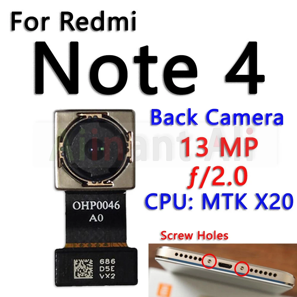 AiinAnt Small Front Camera For Xiaomi Redmi Note 4A 4X Pro