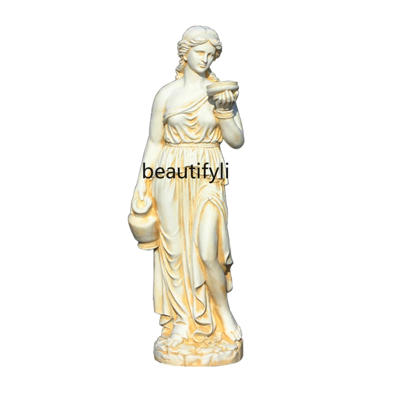 

European-Style Portrait Creative Courtyard Decoration Art Crafts Model Floor Sculpture