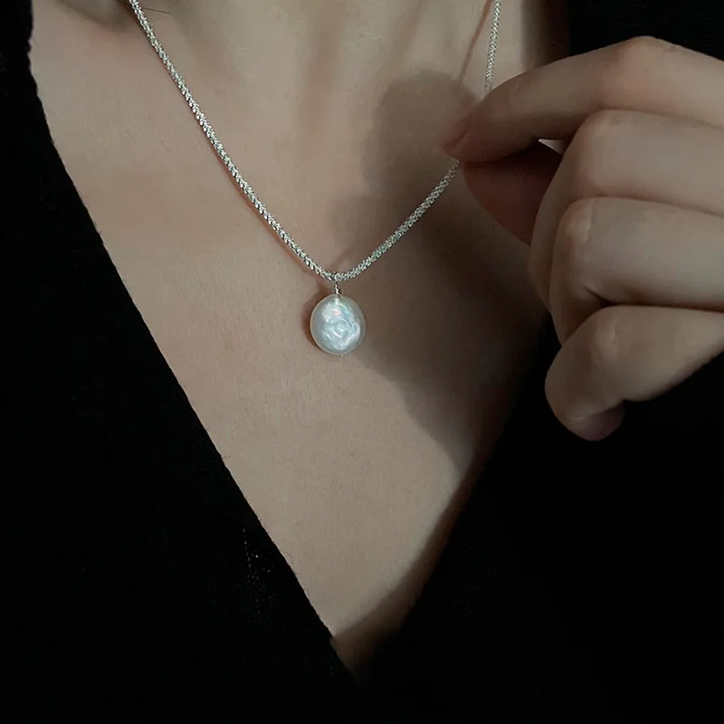 

Женское колье из серебра 925 пробы, с жемчугом