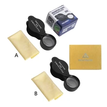 

Loupe Glass Lens 30X Magnifier Pocket Folding Magnifying for Hobby Crafts Home Work Jewelry Detecting Identifying Gift