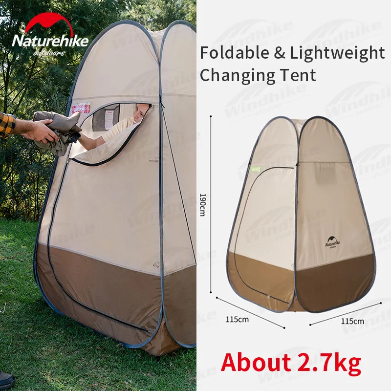 

Naturehike Folding Lightweight Changing Tent Outdoor Fishing Beach Shower Bath Tent Mobile Toilet 210D Oxford Cloth Quick Build