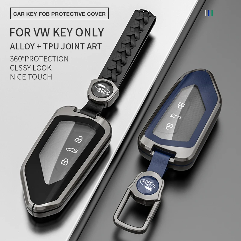 Zinc Alloy Car Key Cover Case Holder Shell Full Protector For VW