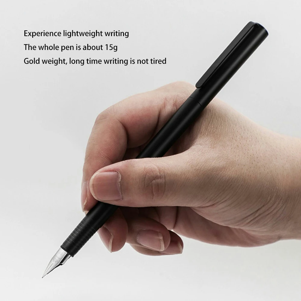 3PCS Jinhao 65 Fountain Pen EF F Nib with Converter Metal Matte Black Writing INK Pen school office student stationery supplies 5