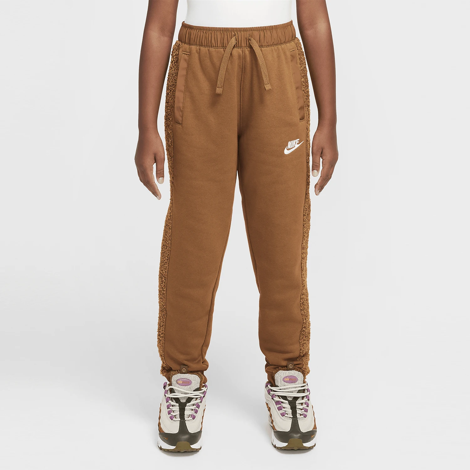 Nike Official Genuine 2024 Winter New Retro Knit Cuffed Long Pants for Big Kids HQ4884-281