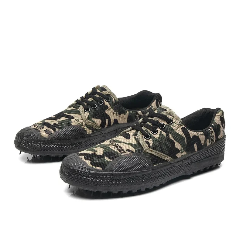 Liberation military training shoes, wear-resistant, breathable, anti slip rubber shoes, construction site labor protection shoes 2