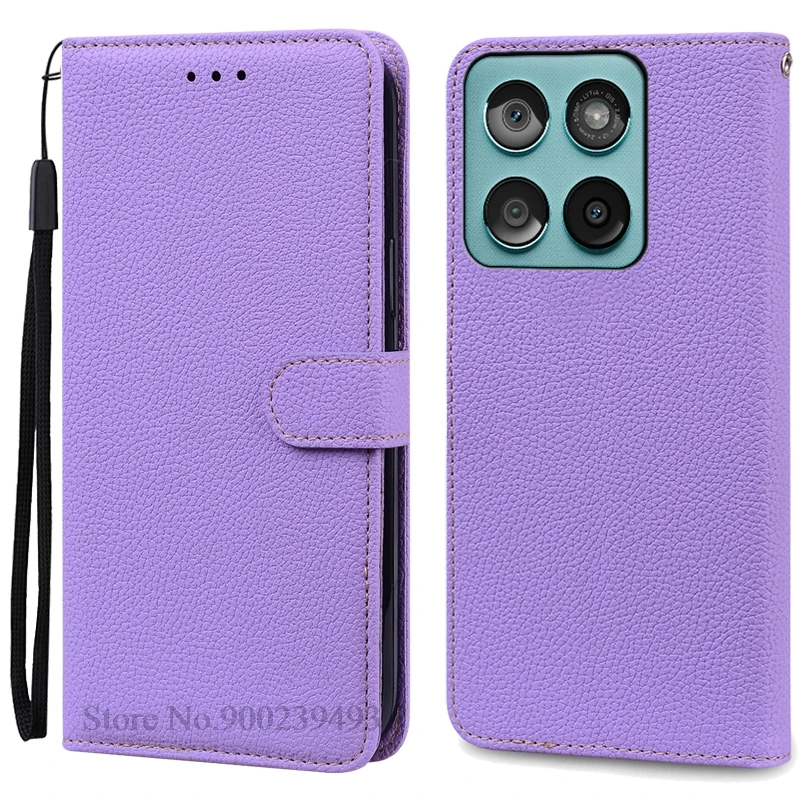 Luxurious Leather Wallet Flip Cover for Motorola Edge 60 Fusion - Stylish Stand Book Design