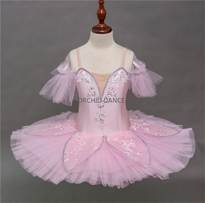 

Beautiful Custom Size Custom Color Performance Dance Kids Girls Wear 7 Layers Pre-professional Light Pink Cheap Ballet Tutu