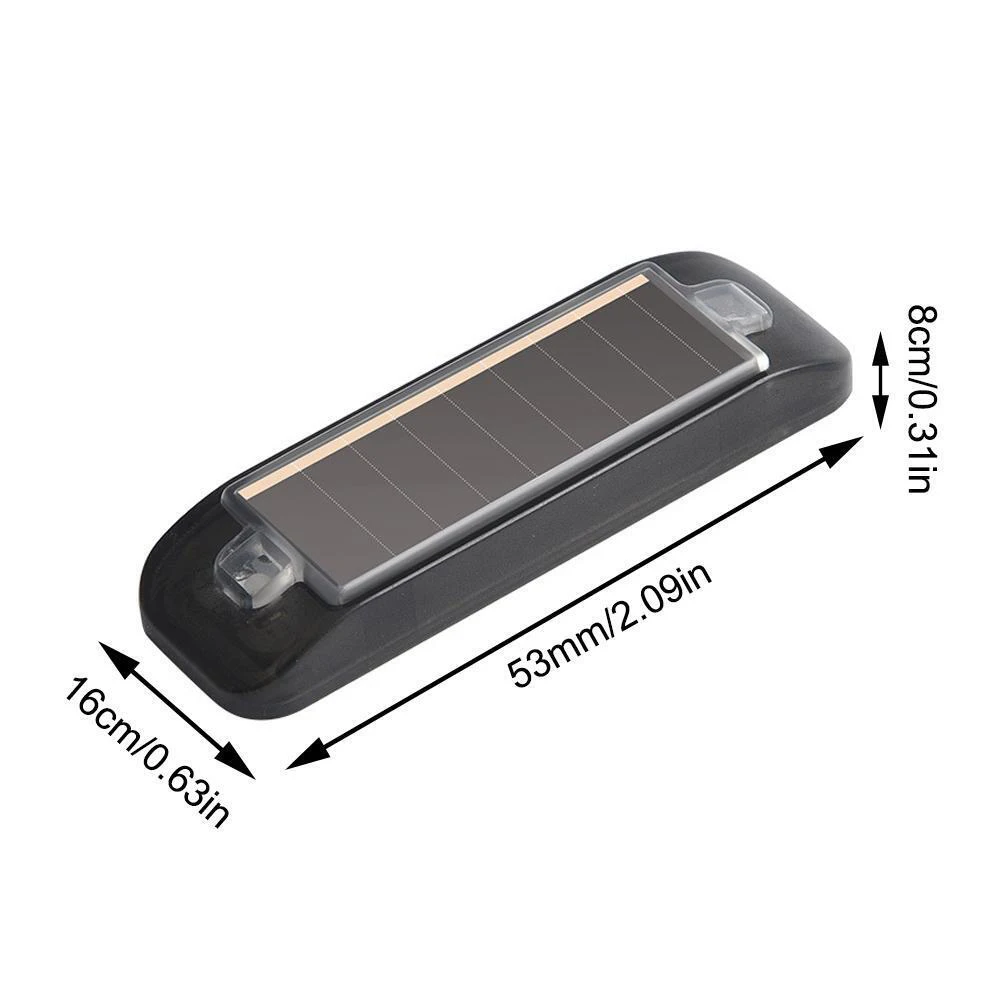 12V Strobe Signal LED Light Universal Flash Warning LED Light Alarm Lamp Solar Power Simulation Fake Anti-theft Decorative Light