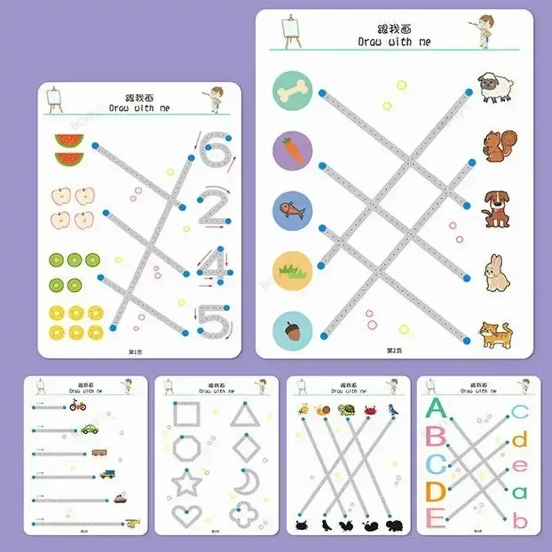 Magic Practice Copybook Magical Tracing Workbook Control Training Book Reusable Children Montessori Drawing Education Books 6