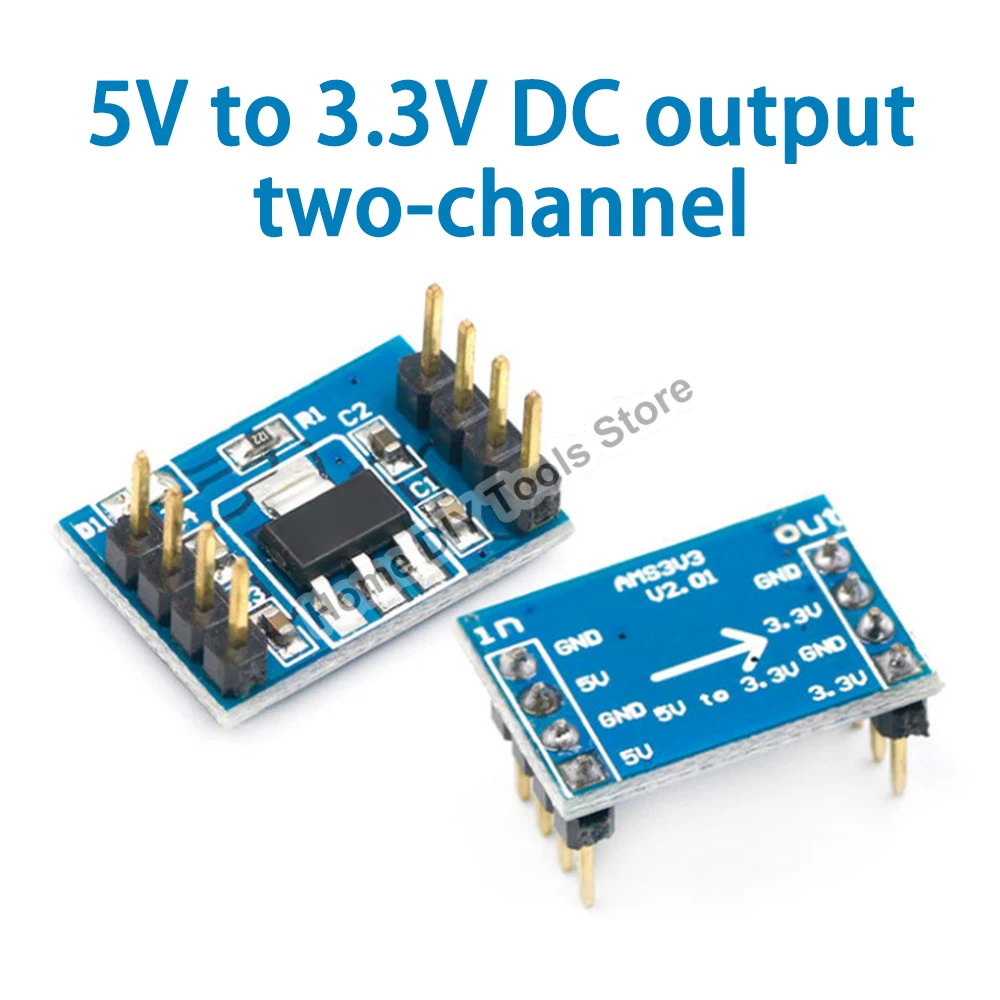 

3.3V Voltage Regulator Module AMS1117 Voltage Regulator chip DC4.5V--7V to 3.3V module Dual Channel easy connection