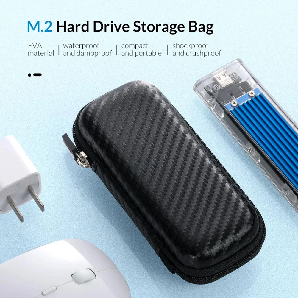 ORICO Portable EVA Shockproof Storage Bag for M.2 Hard Drives and Accessories