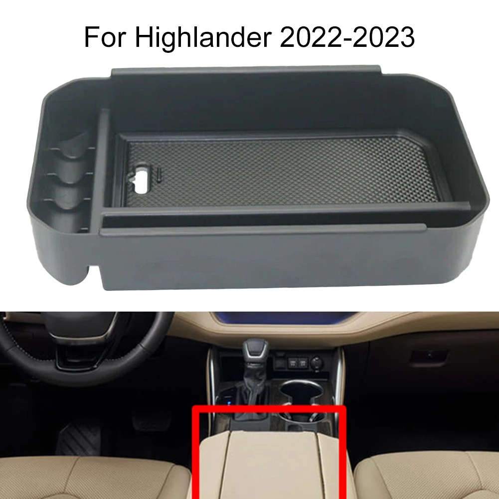 

Armrest Box Storage Center Console Tray Fits For Toyota For Highlander 2020-2023 Car Automobiles Interior Accessories