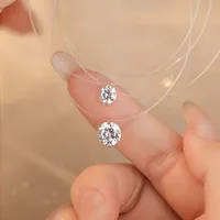 Collier ras du cou en argent sterling 925 avec moissanite transparente de 6,5/9 mm, bijou classique pour femme, idéal pour fiançailles et mariage 3