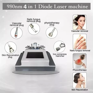 2023 4 IN 1 980nm Laser Vascular Removal Machine Diode Laser r980 Physical Vascular and Spider Vein Remodeling