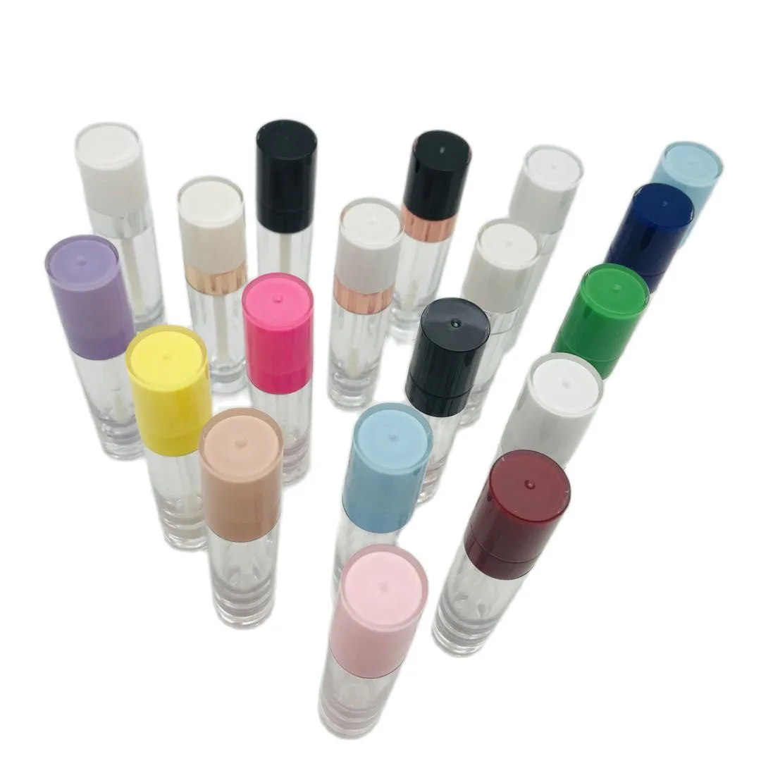 5ml Empty Lip Gloss Tube, DIY Plastic Elegant Liquid Lipstick Containers, 8ml Round Lipgloss Lip Balm Bottle