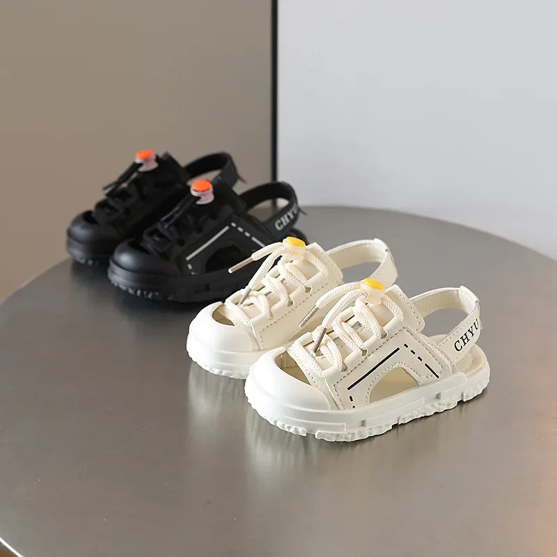Size 22-31 Summer Baby Sandals Toe-protection Boys Beach Shoes Kids Girls Sport Sandals Soft Bottom Toddler Shoes Sandalias 1-6y 3