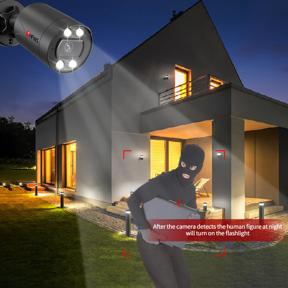 Smart Outdoor Camera 4K 8MP 8CH CCTV Security System