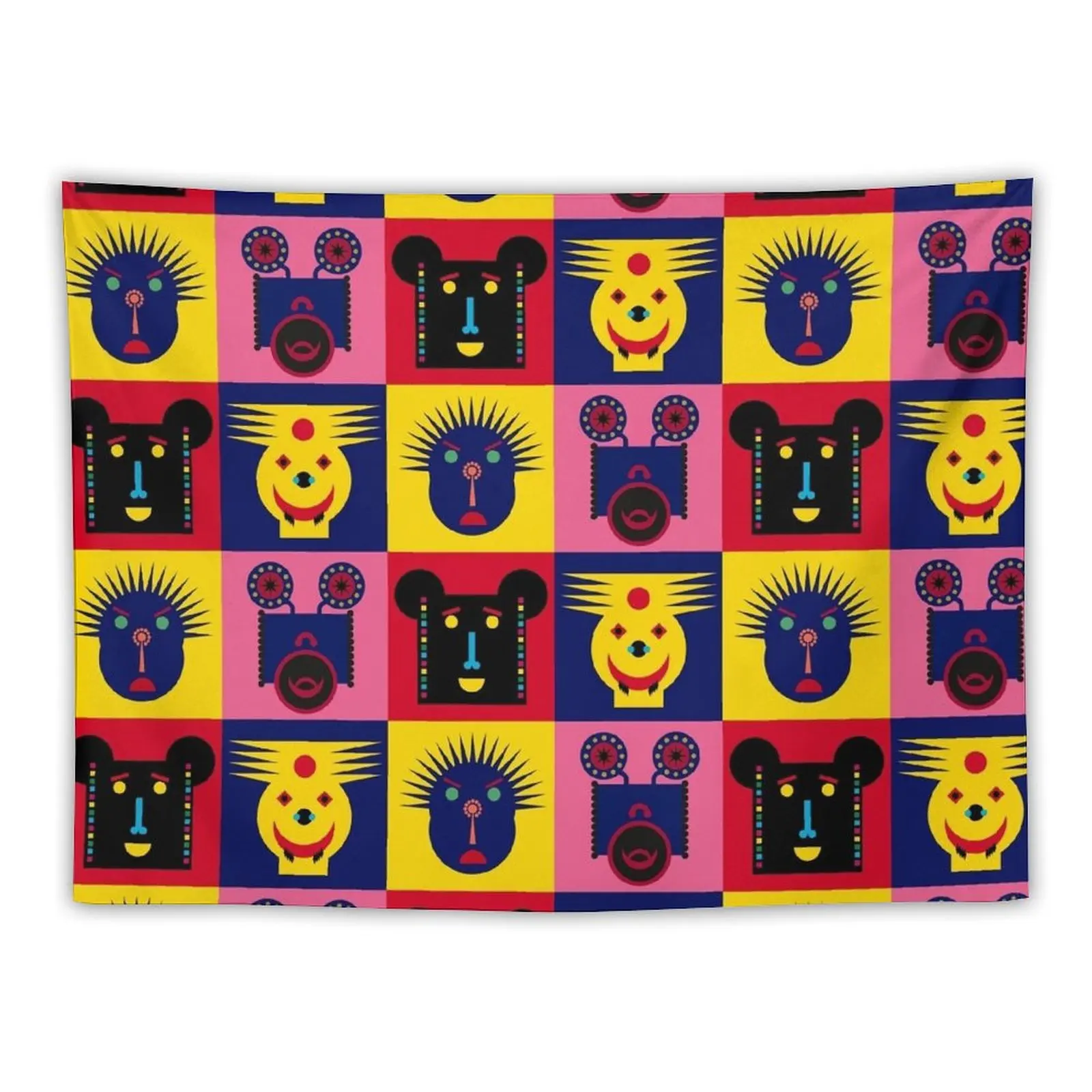 

Happy Town Faces 1 Tapestry Decorative Wall Carpet Wall Bedroom Decorations Living Room Decoration Tapestry