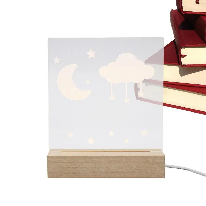 

Kids Night Light Led Night Light For Kids Bedside Night Lamp Night Light With Cartoon Star Moon Clouds Christmas Table Lamp For