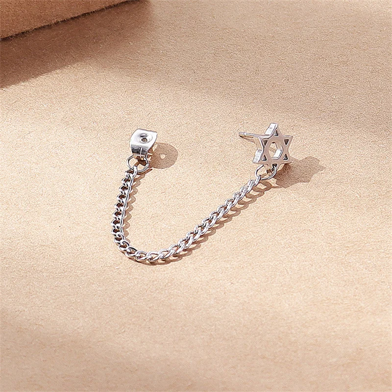 

Ms Betti Punk Star Chain Earrings Stainless Steel Jewelry For Boys And Girls Christmas Gifts 2023 New Year Free Shipping