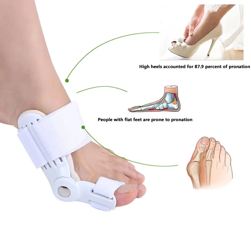 

2PcsHallux Valgus Orthosis, Adjustable Hallux Valgus Splint, Silicone Inner Pad, Toe Separator Toe Protectors Bunion Correction