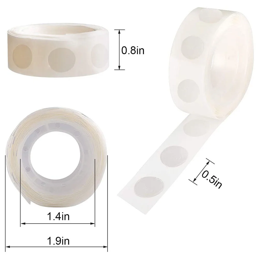 

1roll 100tablets Balloon Adhesive Dots Double-sided Adhesive Tape Transparent Removable Glue For Party and holiday decoration to