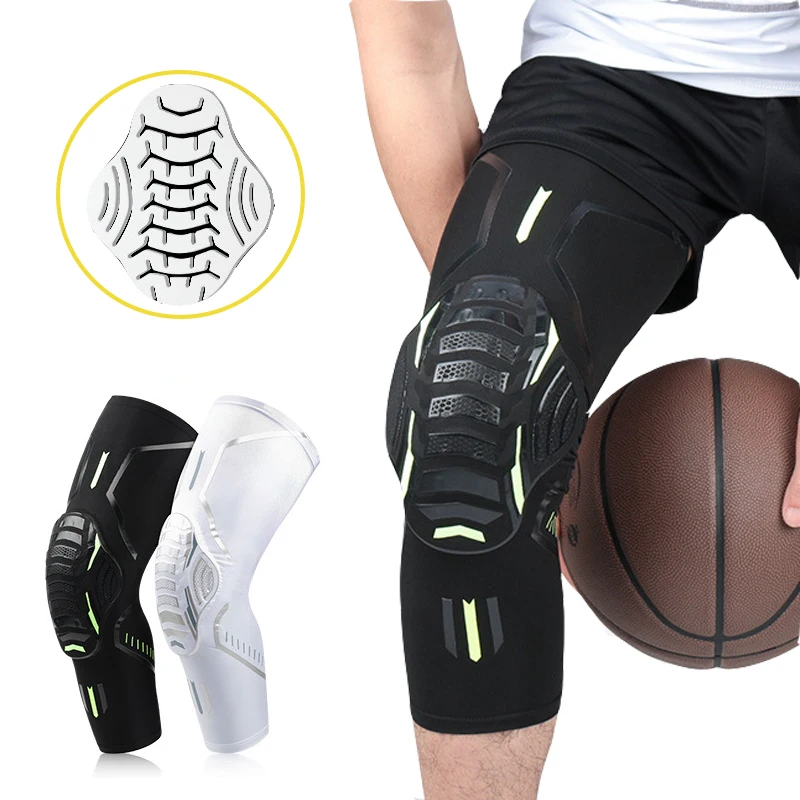 (XS-2XL)1 Pair Men Child Basketball Knee Pads Anti-Collision Gym Cycling Sport Leg Warmers Football Roller Skating Knee Sleeves