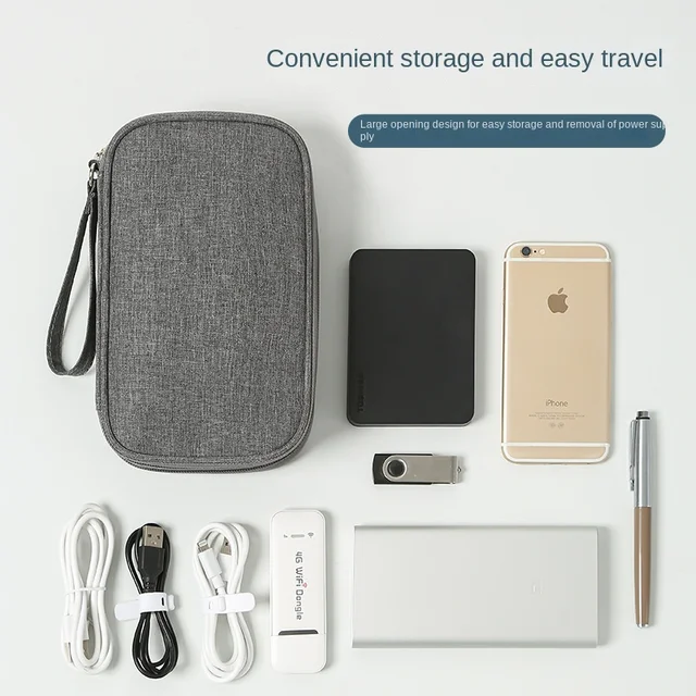 Adatkábel -Tároló Táskák Hordozható Fülhallgató -Szervező Digitális Eszköz Hordozó Tok Dupla Rétegű Usb Merevlemez -Védelmi Zacskó - Image 3
