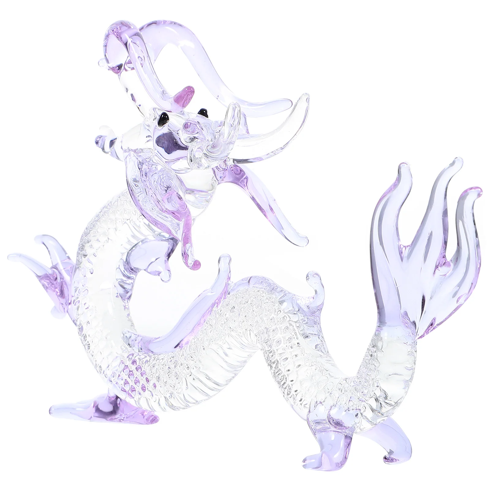 

Transparent Dragon Figurine Crystal Desktop Zodiac Figurine Crystal Miniature Ornament