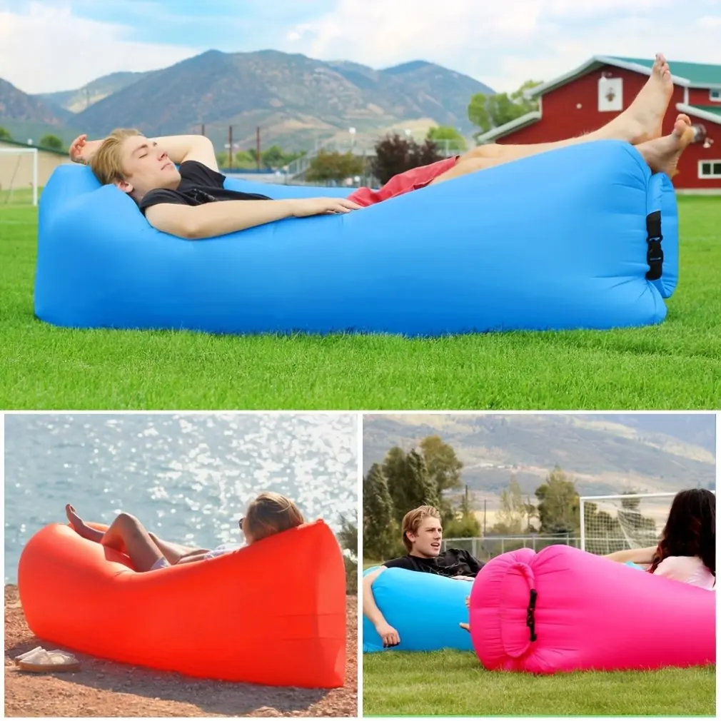 Fast Inflatable Air Sofa Bed Outdoor Sleeping Bag Inflatable Air Bag Lazy bag Beach Sofa