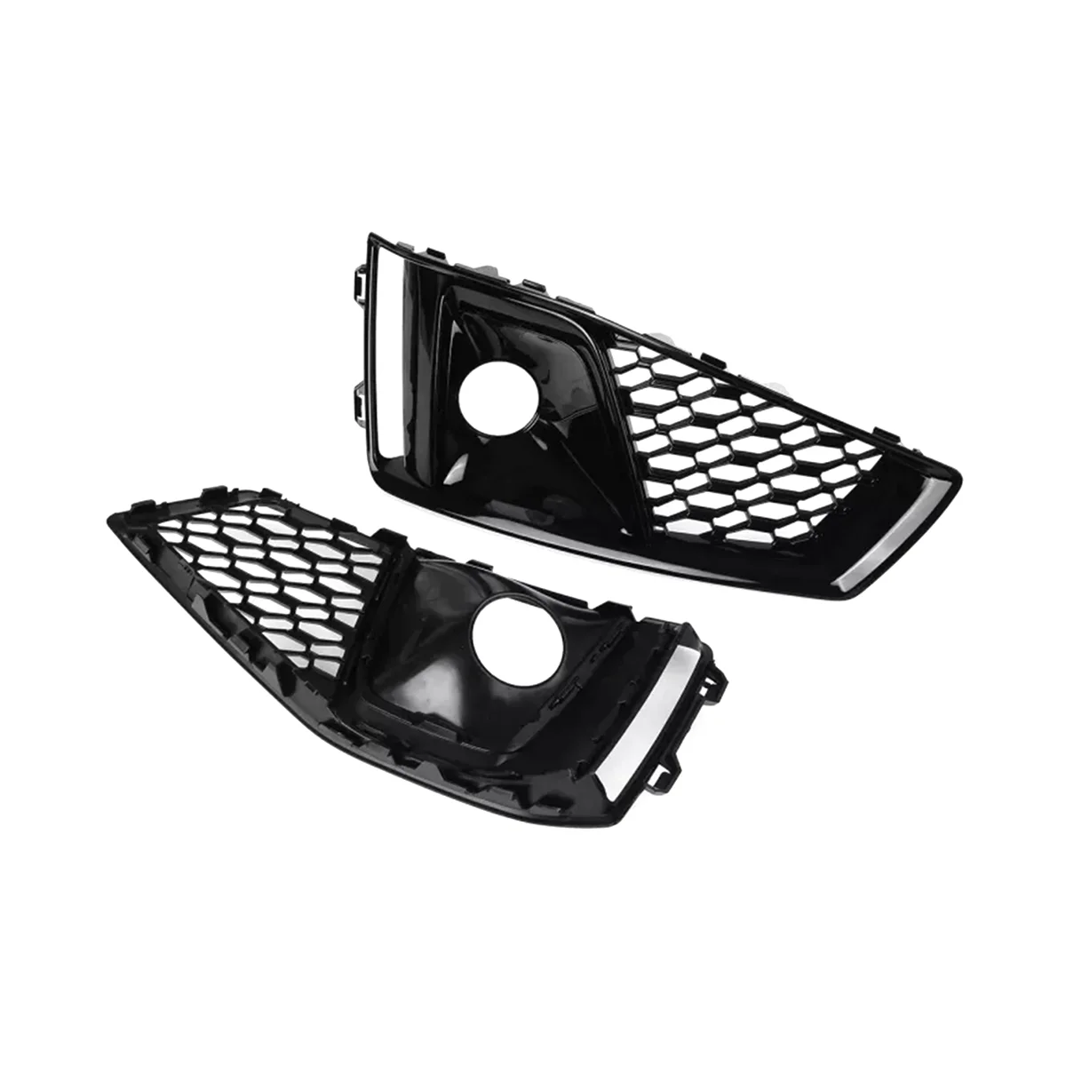 

1 Pair Car Front Bumper Fog Light Lamp Grille Honeycomb for A4 B9 S-LINES S4 2019 2020 8WD807681J 8WD807682J