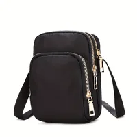 Casual waist bag, single-shoulder bag, casual lightweight crossbody phone case, nylon coin purse, mini bag