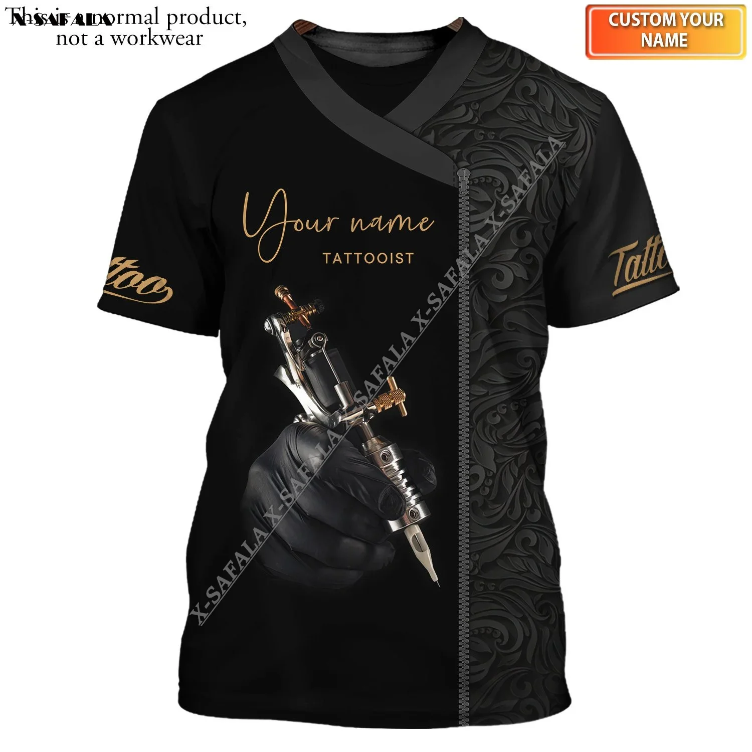 Dark Skull Tattoo Forever Artist Machines Pain Is T-Shirt Temporanea In Fibra Di Latte Stampata In 3D Summer Men Female Casual Top Tee