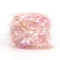 50G Special Rainbow Hand Knitting Crochet Bean Yarn Gold Silver Wool Thread For Baby Lady Scarf Sweater Glove Bag Hat DIY 1