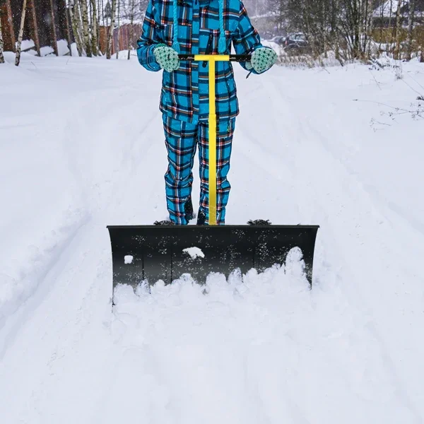  74*46cm 黄色T型把手 黑色刀片 可调节 人力除雪车 铁艺 N002-34