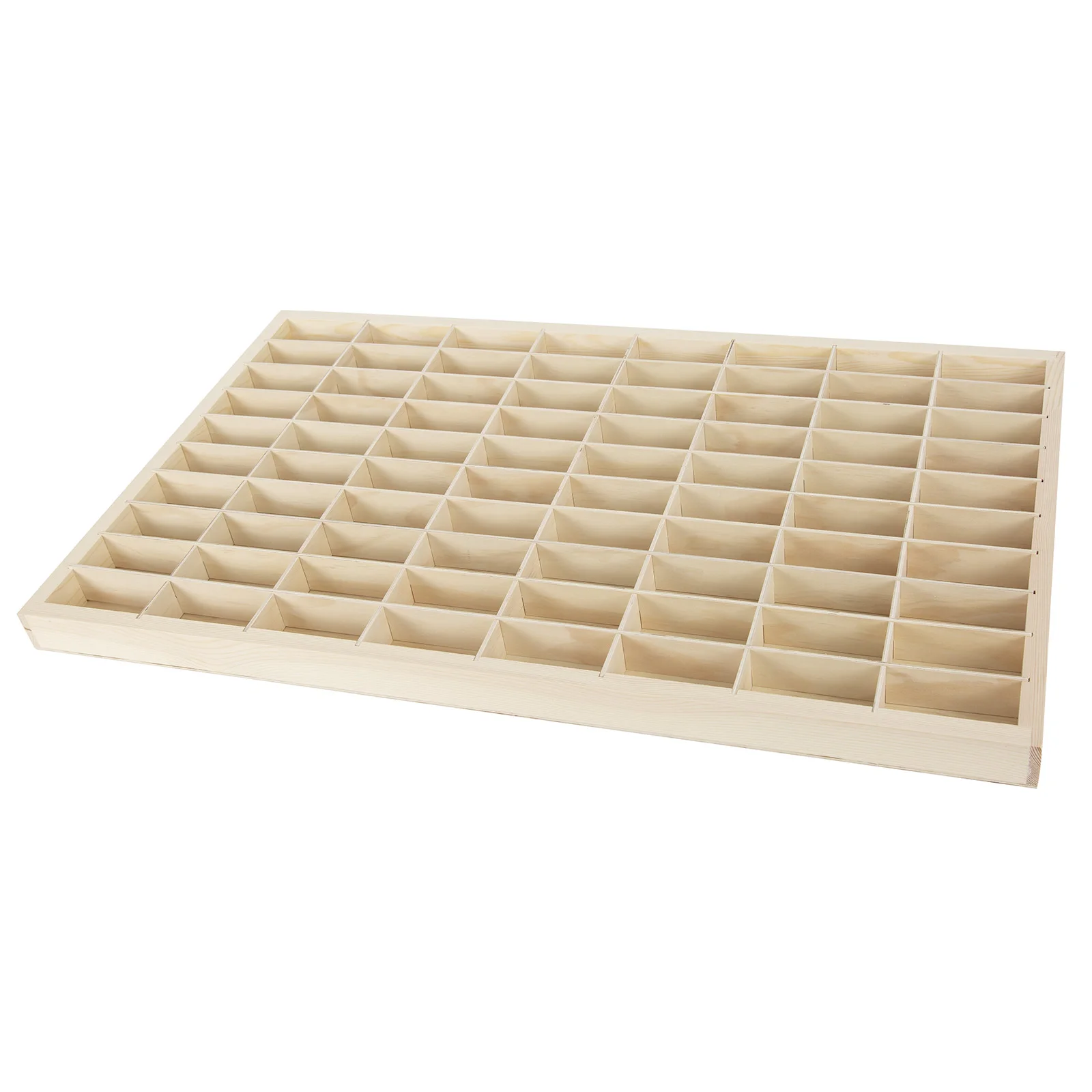 80-Grid Wood Display Shelf for 1:64 Hot Wheels