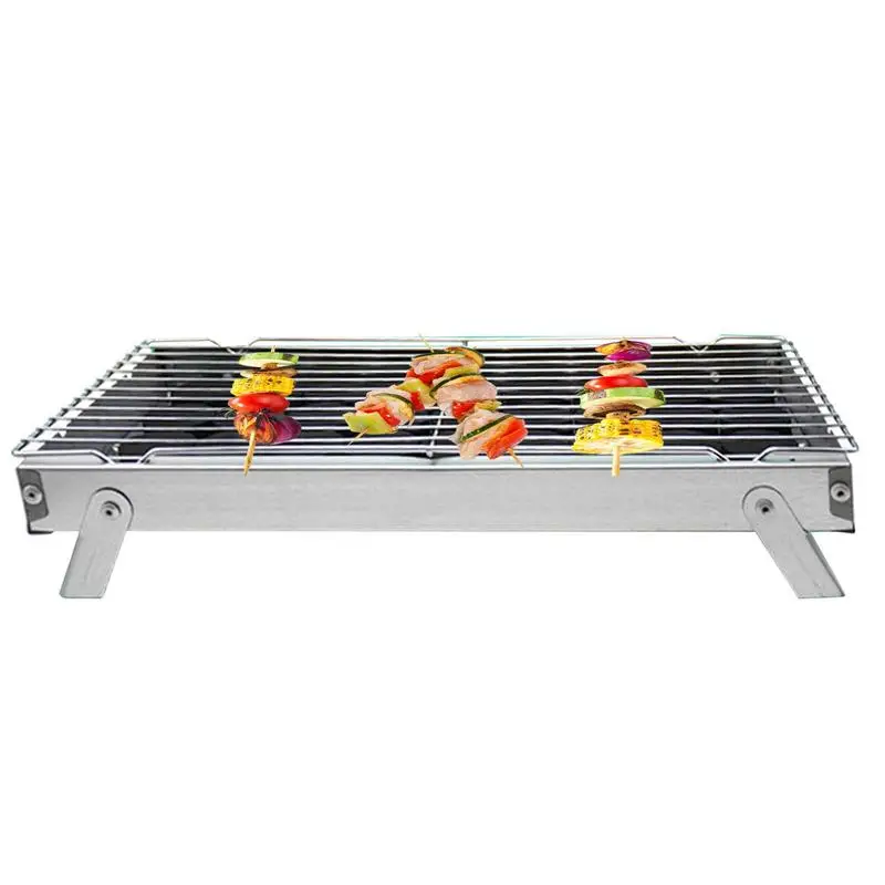 BBQ Grill Outdoor Grill Outdoor Cooking Tools With Foldable Design Galvanized Sheet And Carbon Steel Mesh Production For Outdoor
