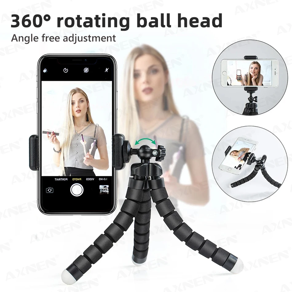 Sponge Tripod Octopus Bracket Universal Smartphone Tripod Mini Flexible Octopus Leg Mobile Phone Holder Stand for iPhone Samsung