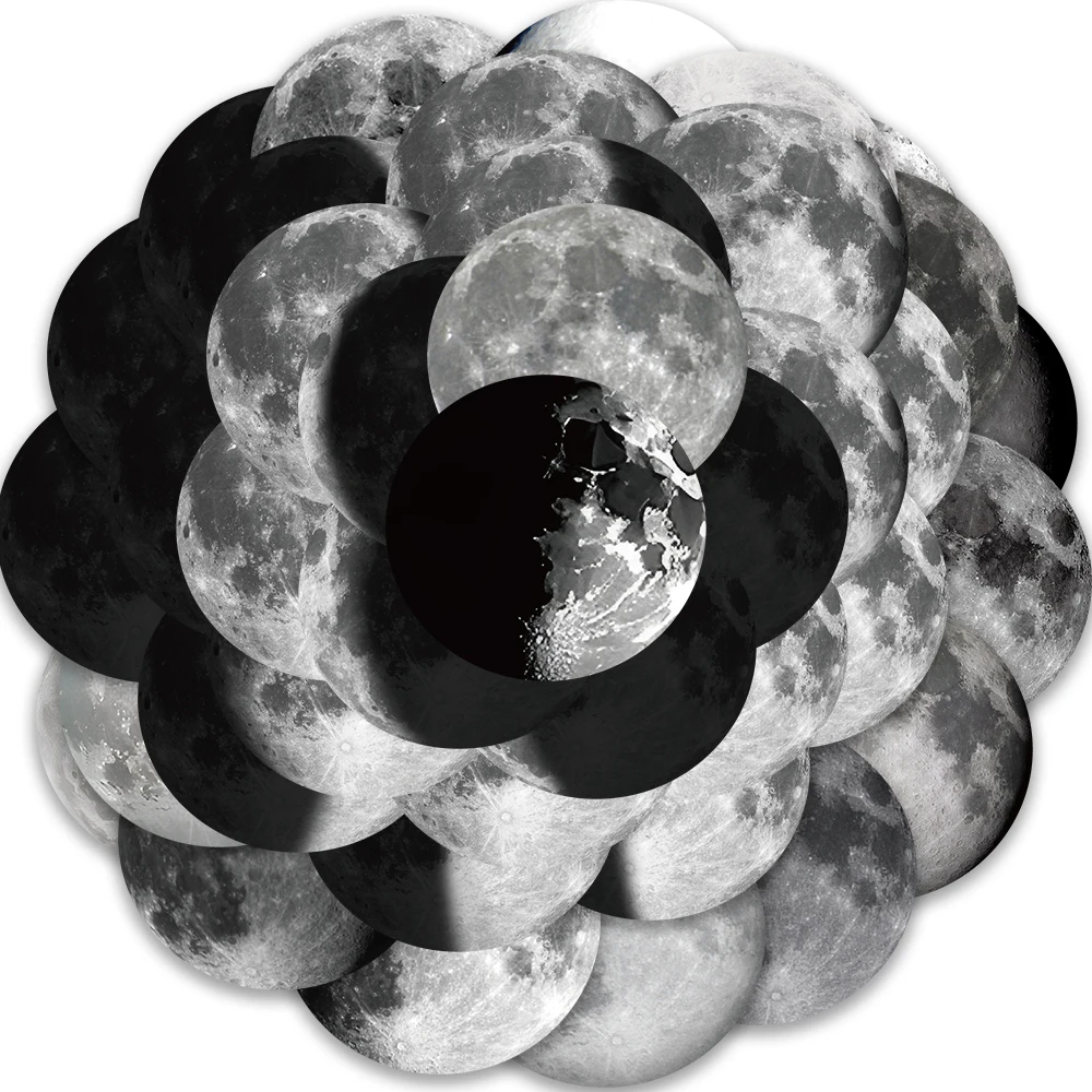 

10/25/50Pcs Moon Mini Paper Sticker Decoration Diy Ablum Diary Scrapbooking Label Sticker Stationery School Supply