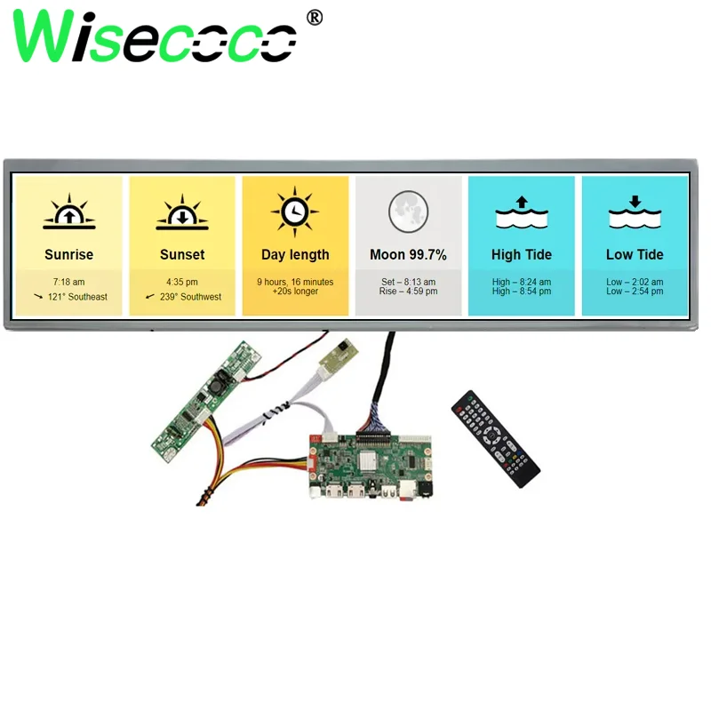 Wisecoco 24 Inch 1920x360 Digital Signage Display Stretch