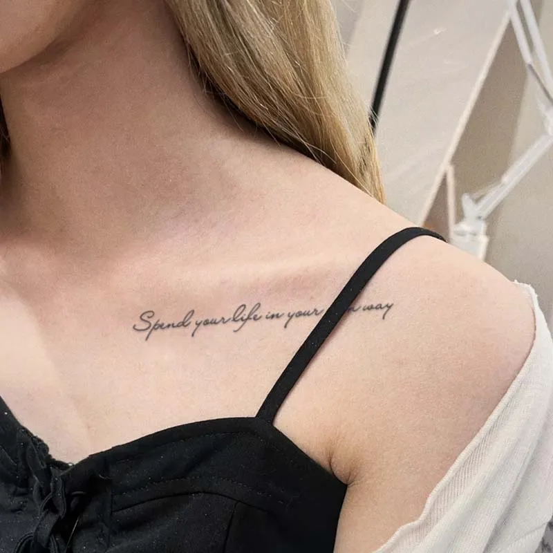 English sentence, lasting 1-2 weeks waterproof, temporary tattoo stickers, realistic semi-permanent fake tattoos for the arms 3